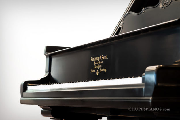 1906 Art Case Black Steinway & Sons Model B Grand Piano - Ice Cream Cone Legs - Fully Restored Grand Piano - Chupp's Piano Service - Fallboard - Crown Jewel