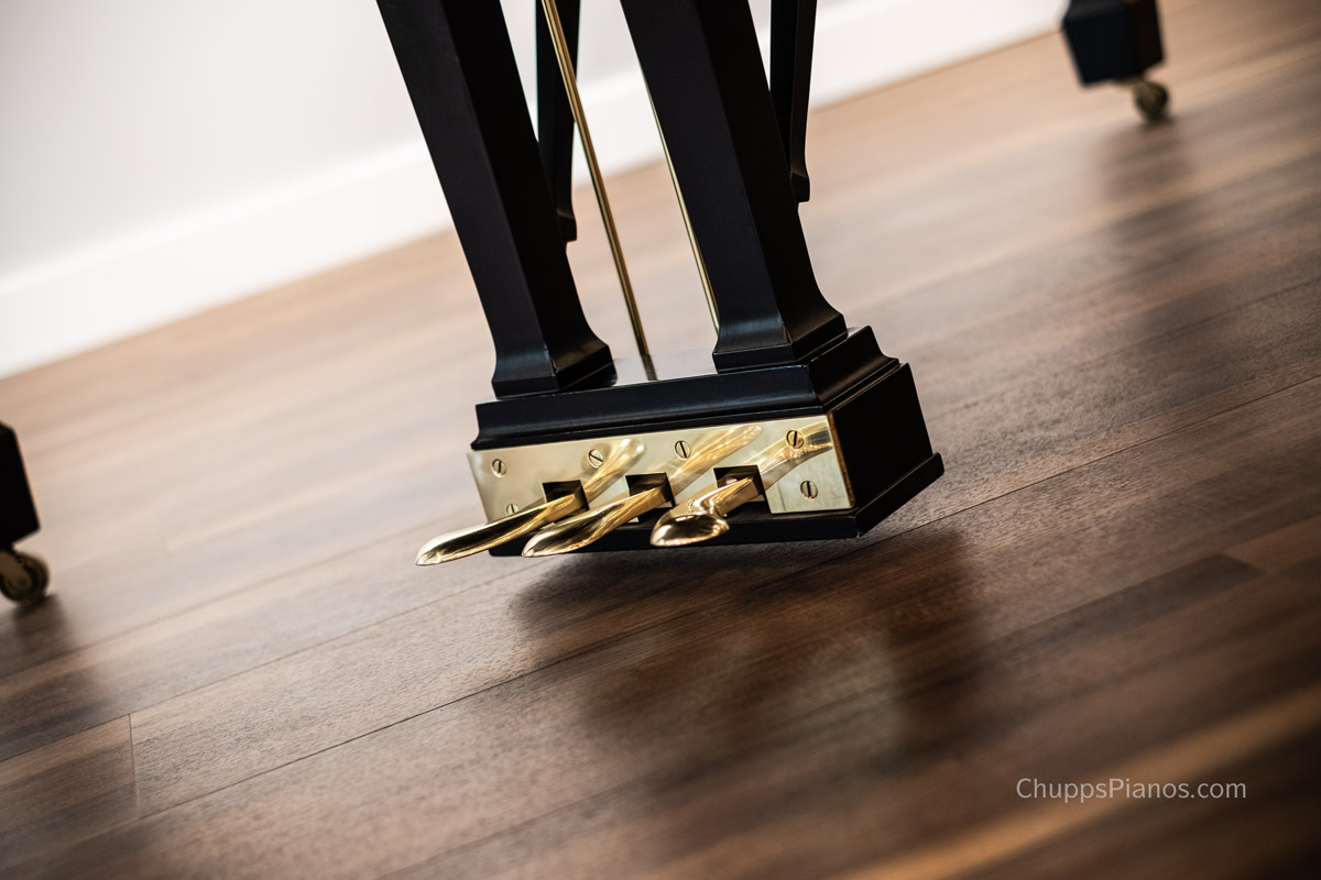 Steinway Piano Pedals with Plate Polished Brass – Jansen Piano Benches